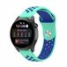 By Qubix Garmin By Qubix - Geschikt voor Garmin Venu 4 - 45mm - Sport Edition Siliconen band - Mintgroen + blauw - Smartwatch bandje 22mm