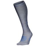 STOX Energy Socks Merino Travel Sokken Dames - Compressiekousen Vliegtuig - Grijs / Blauw - Merino Wol Compressie Sokken - Vliegtuigsokken - Reissokken - Naadloos - Steunkousen - Maat: 38-40