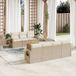Prolenta Maison Exclusive - 8-delige tuinmeubelset met sofa en kussens, beige, van polyrotan