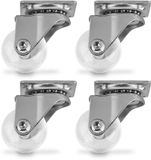 Sotech 4 stuks Zwenkwiel Swift, transparant, diameter: 35 mm, zonder vastzetter, belastbaar tot 35 kg