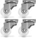 Sotech 4 stuks Zwenkwiel Swift, transparant, diameter: 35 mm, zonder vastzetter, belastbaar tot 35 kg
