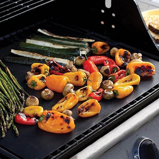 Shine Hai 5-Piece BBQ Grill Mat Set - 40 x 33 cm - Non-Stick & Reusable