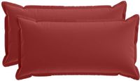 vidaXL - Kussensloop - 2 st - HOUTEN - Wijnrood - 40 x 70 cm - Polyester