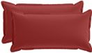 vidaXL - Kussensloop - 2 st - HOUTEN - Wijnrood - 40 x 70 cm - Polyester