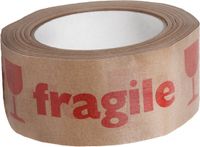 IEZZY Waarschuwingstape 50mmx50m papier bruin/rood | 12 stuks