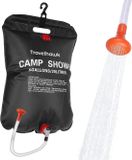 Travelhawk Campingdouche - 20 Liter - Douchezak - Zwart