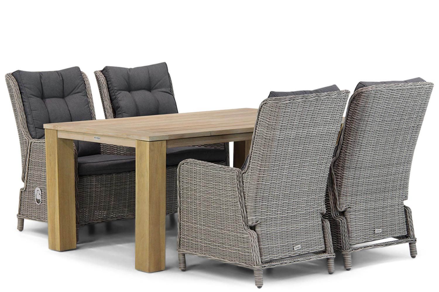 Garden Collections Kingston/Brighton 165 cm dining tuinset 5-delig