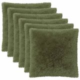 vidaXL Kussensloop Groen 60 x 60 cm - 6 stuks