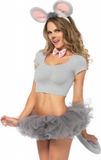 Leg Avenue 3-delige muizen set Model 2158 (grijs)