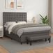 Maison Exclusive - Sommier à lattes de lit avec matelas gris 140x200 cm similicuir