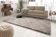 Mint rugs Hoogpolig vloerkleed geruit Allure - beige/crème 80x150 cm