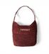 Twinset Sac Hobo en raphia grenat