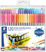 Staedtler viltstift dubbele punt - set 120 st