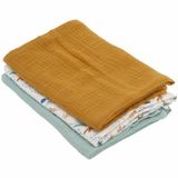 Domiva Mousseline Bruin Slijtvast 3 Onderdelen (3 Stuks)