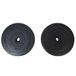 vidaXL Disques de musculation 2 x 10 kg Noir Plastique
