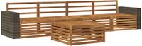 vidaXL - Bankenset - 5-delig - Naturel - Massief Acacia Hout