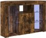 vidaXL Hoek TV-meubel met LED - 100x40x68cm - Gerookt Eiken Bewerkt Hout