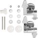 Scharnieren voor toilet - Bevestigingen voor toiletbril - Reparatie van toilet - Soft Close functie - Standaard maat - Argent