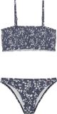 Protest Prtzoey Jr Bandeau bikini set Meisjes Gesmokt Verstelbare bandjes Deep Seablue Gebloemd