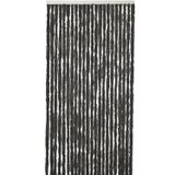 Merkloos / Sans marque Vliegengordijn kattenstaart - zwart - 90 x 220 cm