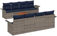 vidaXL Banc de jardin - Gris et bleu marine