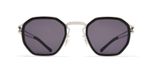 Mykita Gia Lunettes de soleil unisexe argent géométrique gris 49mm