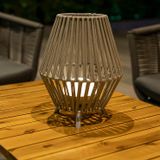 New Garden Conta 30 - buiten vloerlamp/ tafellamp met oplaadbare lichtbron en afstandsbediening - 9W LED incl. - Ø 25,5 x 32,5 cm - IP54 - grijs