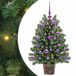 vidaXL Kunstkerstboom met 150 LED, standaard, Groen, 95 cm, PE en PVC