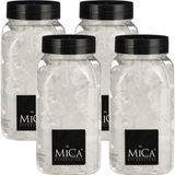 Mica Decorations decoratie steentjes - 4x - groot - 650 ml - 25-30 mm - transparant - siergrind