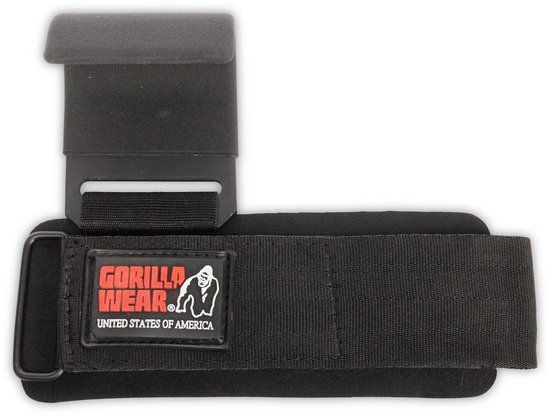Gorilla Wear Weight Lifting Hooks - Zwart - Nylon - One size