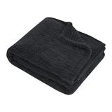 STOF - Plaid Columbia - Antraciet - 130 x 160 cm