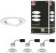 Paulmann LED-inbouwlamp 3-Step-Dim Nova Coin Basisset zwenkbaar rond 84 mm 50° Coin 3x6W 3x470lm 230V dimbaar 2700K Wit mat