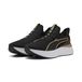 PUMA SOFTRIDE Sabrina Gepolijste Chrome sneakers voor Dames, Zwart/Wit/Goud, Maat 38