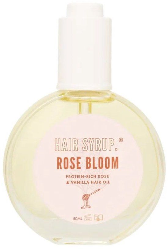 Hair Syrup Rose Bloom Haarolie – Leave-in Olie met Rozenbottelolie – Voor Glans & Zachtheid – 50 ml