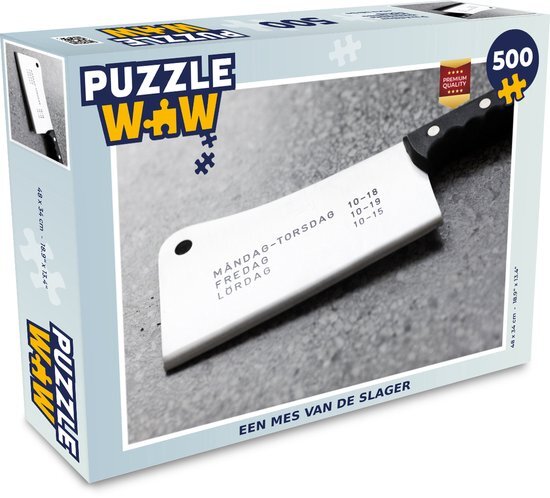 MuchoWow Puzzel Een mes van de slager - Legpuzzel - Puzzel 500 stukjes