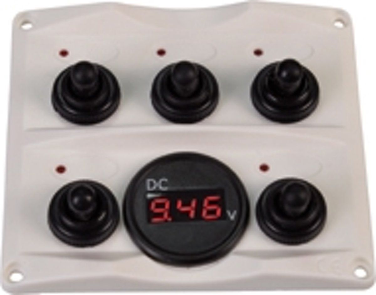 Talamex wit Schakelpaneel met Voltmeter