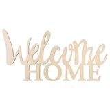 Rayher Houtschrift "Welcome home", FSC 100%, natuur, 24,5x11,6x0,4cm, SB-Btl 1 stuk, 46419505