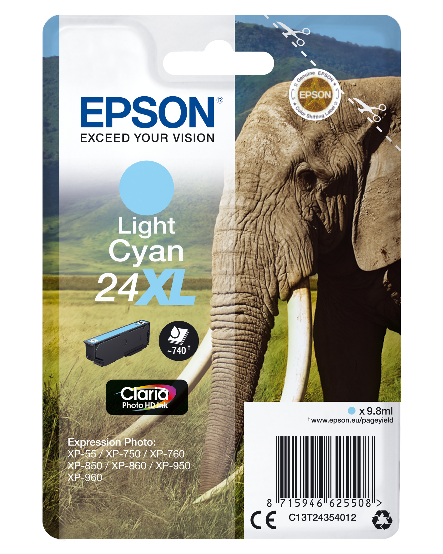 Epson 24XL Light Cyan inktcartridge - C13T24354022