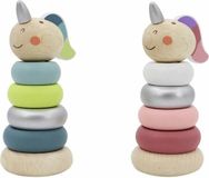 DKD Home Decor Eenhoorn Hout Roze 6 x 6 x 13.5 cm (2 stuks)