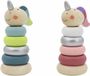 DKD Home Decor Eenhoorn Hout Roze 6 x 6 x 13.5 cm (2 stuks)