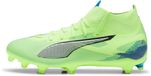 Puma Voetbalschoenen Ultra Match+ FG/AG Unisex Volwassenen Synthetisch Hoog Veters Fizzy Apple-PUMA wit-blauwverrassend Maat 40.5