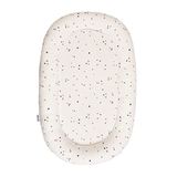 Tinéo - Bedverkleiner 95 x 60 x 10 cm – gewatteerd – babyzitje voor bed – babynest – afneembare overtrek – machinewasbaar op 30 graden – omkeerbaar – 0 – 6 maanden (lichtgrijs/terrazzo)