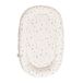 Tinéo - Bedverkleiner 95 x 60 x 10 cm – gewatteerd – babyzitje voor bed – babynest – afneembare overtrek – machinewasbaar op 30 graden – omkeerbaar – 0 – 6 maanden (lichtgrijs/terrazzo)