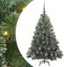 vidaXL Kunstkerstboom met 150 LED, standaard, Groen, 120 cm, PE en PVC