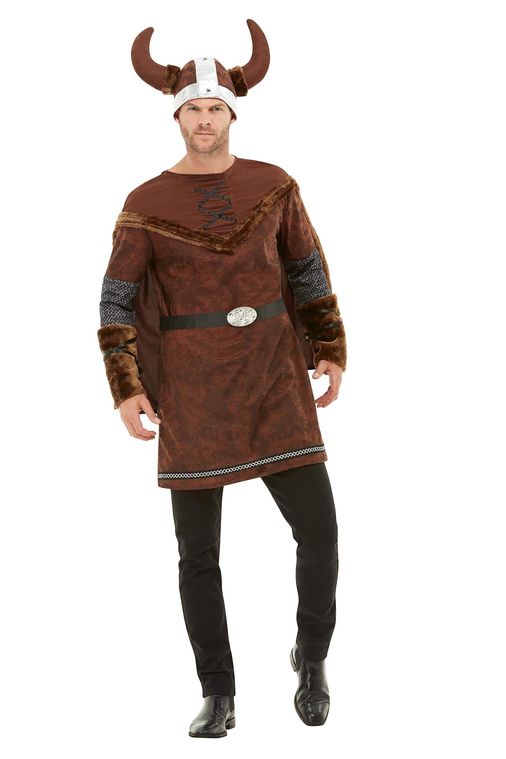 Smiffys Smiffys 50734L Viking Barbarian kostuum, Mannen, Bruin