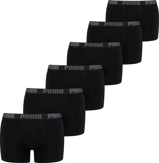 Puma Basic Boxer Shorts 6-Pack - Men - Black - Size XL