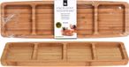 Excellent Houseware Plat de service Bambou - 4 compartiments - 33 cm