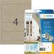 Herma 10760 - Brown - Rectangle - Permanent - 192 x 61 mm - A4 - Paper