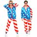 W WIDMANN Trainingspak, VS, sterren en strepen, jaren 80-outfit, joggingpak, vlag Amerika, carnavalskostuum