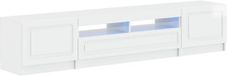 vidaXL LED tv-meubel UTRECHT 3 st Hoogglans Wit Bewerkt hout